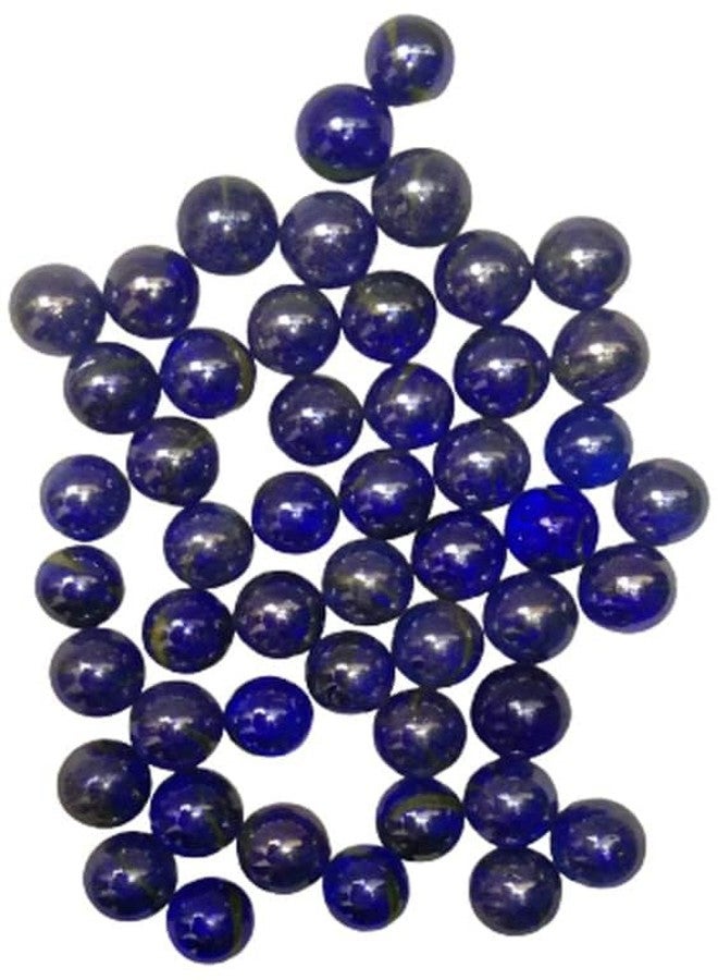 LUCKYMORDEN Marbles - 100 PCS Dark Blue Colour 15 MM Glass Playing Balls Kanche Goli Traditional Indian Game Glass Stones Aquarium Fillers Gel Candle Fillers - Image 2